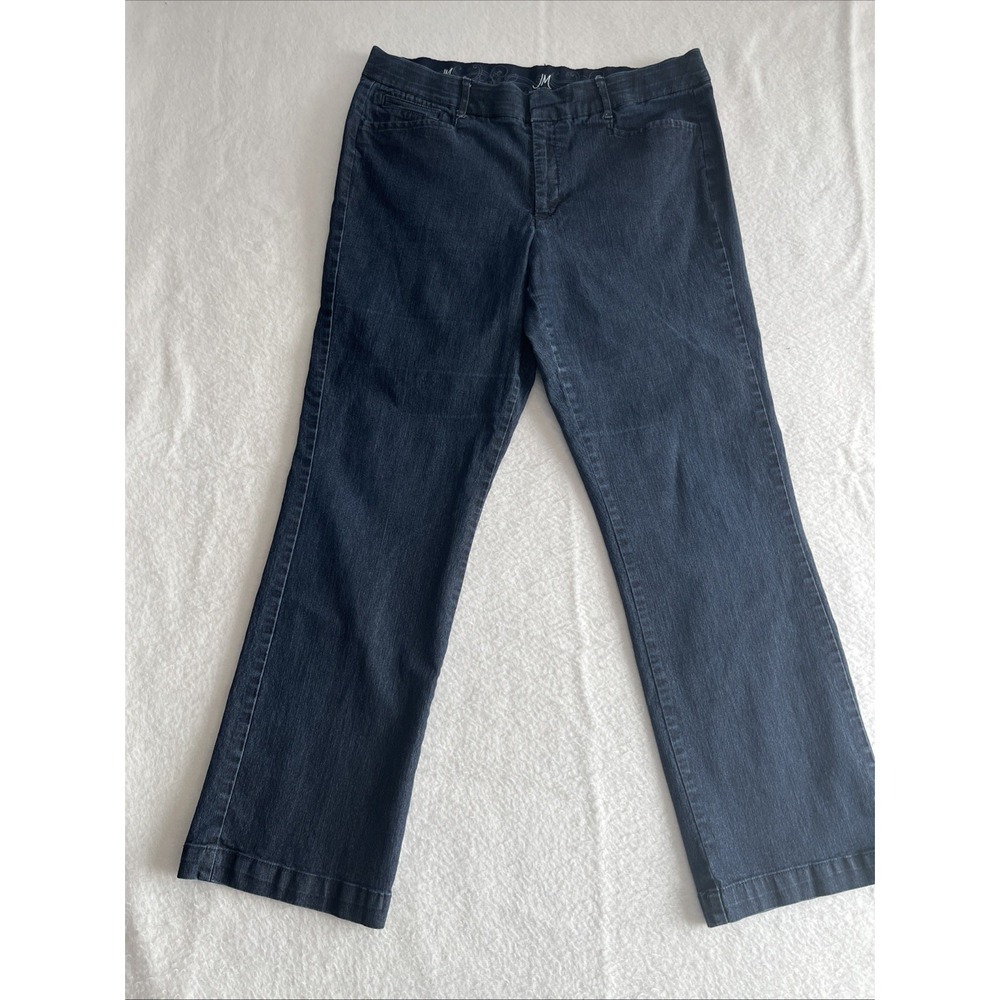 JM Collection Jeans Woman's 14 Blue Straight Dark Wash